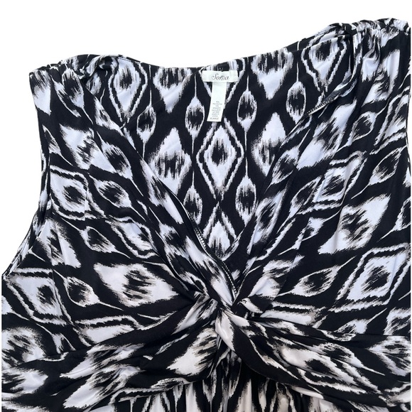 Soma sleeveless black and white dress size XL pre owned - Picture 2 of 4